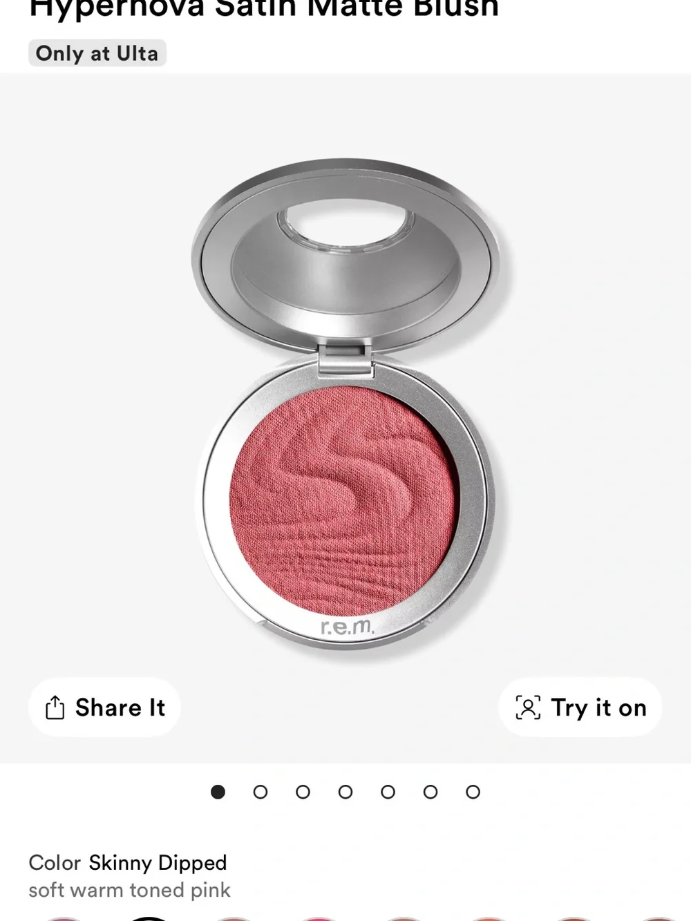 R.E.M. Beauty Hypernova Satin Matte Blush in Skinny Dipped